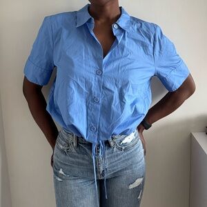 Simply Vera Vera Wang Blue Short Sleeve Top
